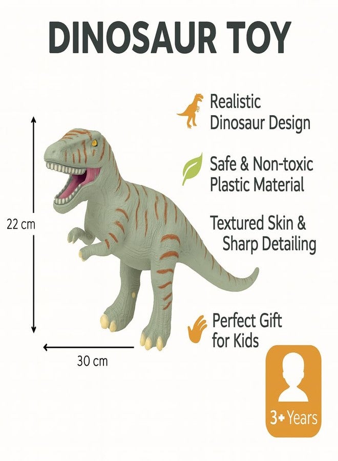 DTR Creation Tyrannosaurus Rex Dinosaur Toy - 34cm Realistic Soft Plastic T-Rex Figure for Kids | Educational Prehistoric Animal Model | Birthday Gift for Boys & Girls - Image 4